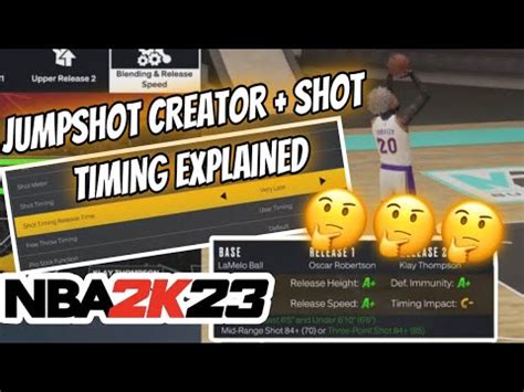 In most 2k games I've averaged 50 from the field and 45 from 3. . Nba 2k23 shot timing release time